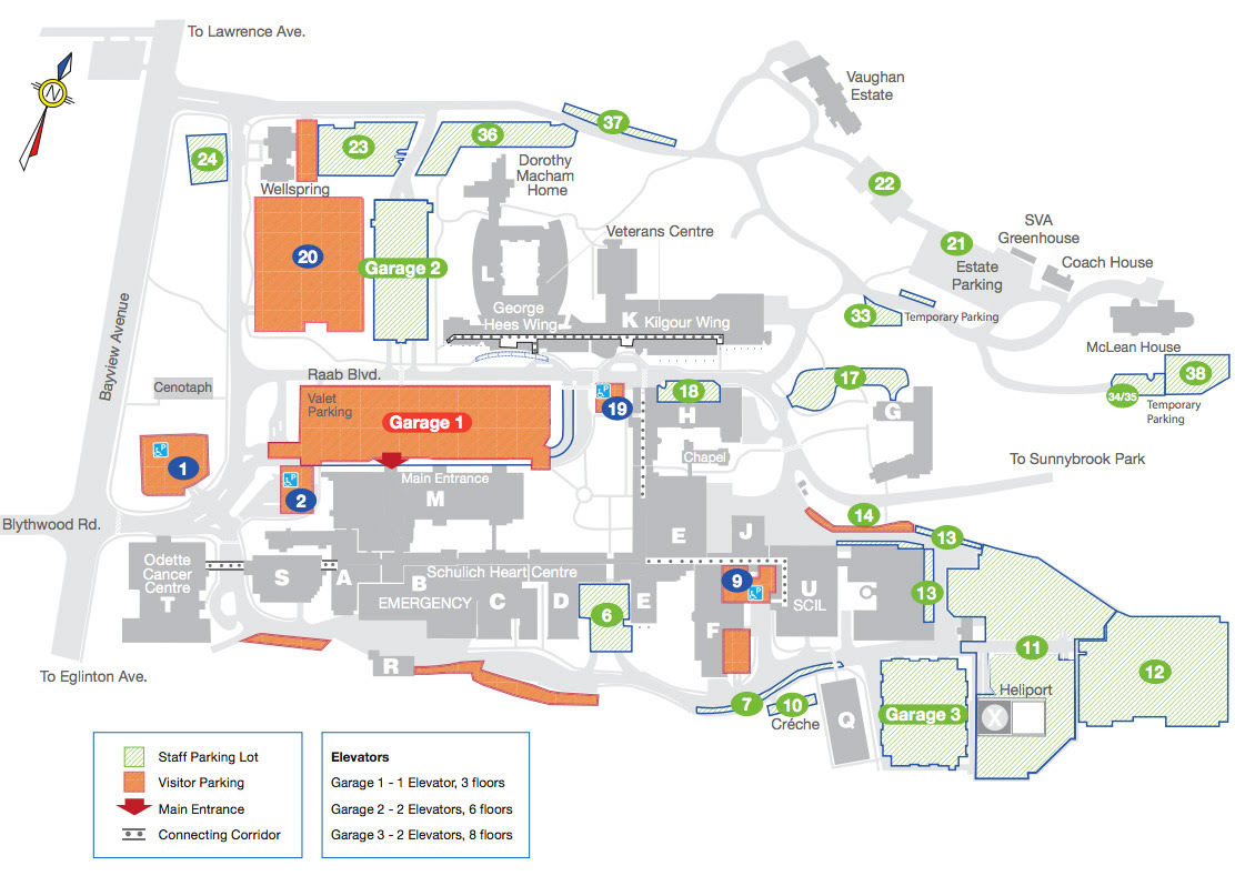 Parking rates Map of parking lots on our Bayview Campus