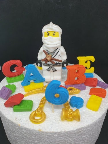 Lego White Zane Titanium Ninjago Edible Handmade Age Name Birthday Cake Topper Decorations Cake Toppers Baking Accs Cake Decorating