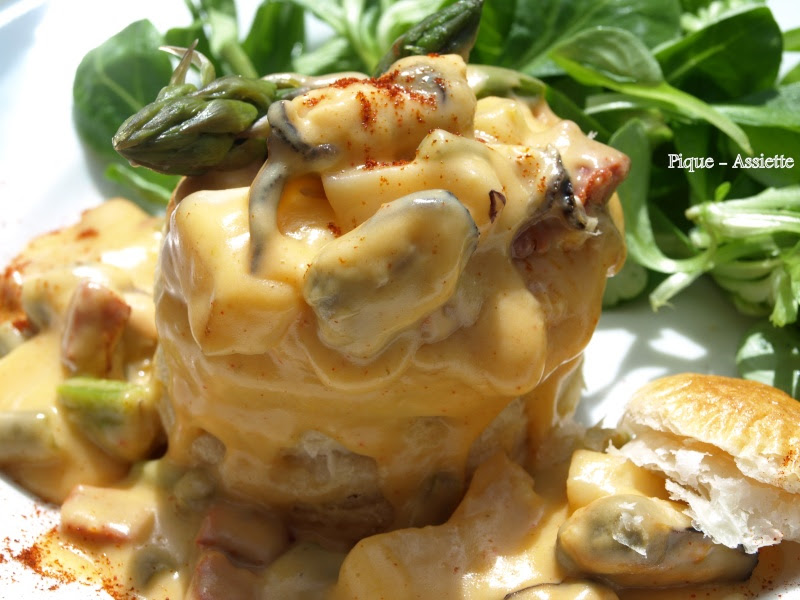 Bouchées à La Reine Aux Fruits De Mer Chorizo Et Pointes D
