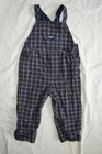 Baby Oshkosh Lined Overalls ~ 24M ~ Blue Plaid ~ 100% Cotton