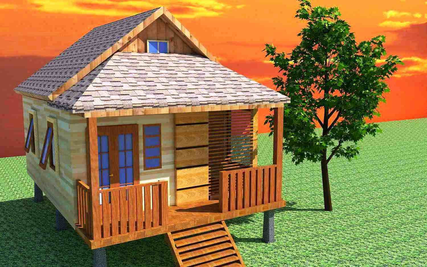 model rumah  kayu  minimalis  desain modern