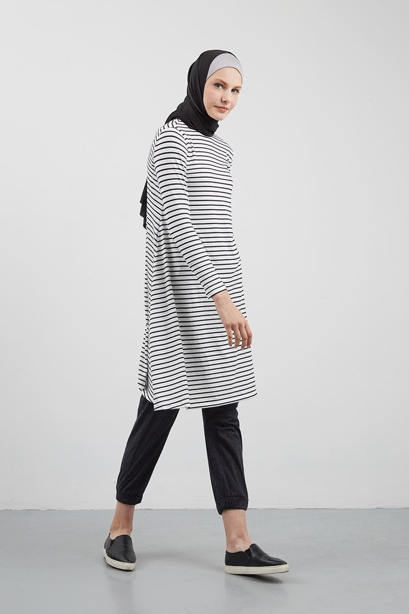 Model Baju Tunik garis2