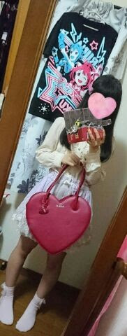 せんじつ Milkのハートバッグが届きました この服装で ふみゅう 写真共有サイト フォト蔵