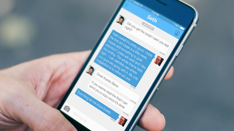 digimag - freebie psd iphone 6 ios8 chat app ui