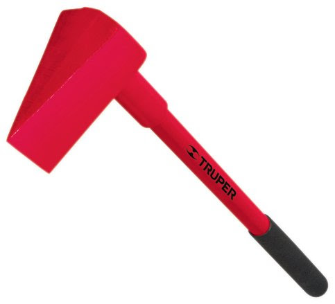 Truper 32415 12-Pound Splitting Maul with 27-Inch Steel Handle, Red