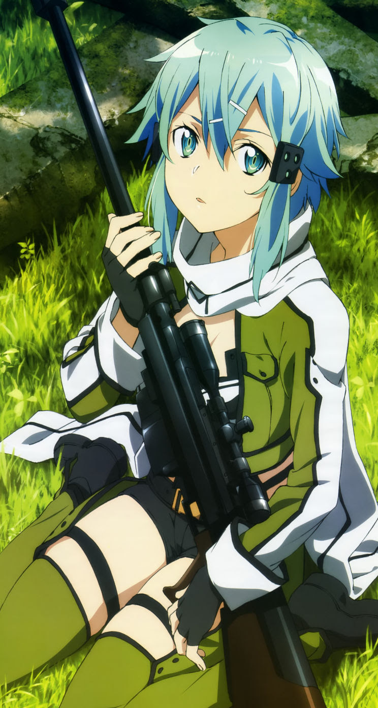 ソードアート オンライン Iphone壁紙 画像 24 シノン Iphone5壁紙 744 1392 Ios7用 他 アニメ壁紙ネット Pc Android Iphone壁紙 画像