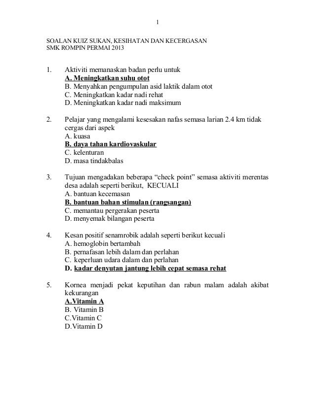Kuiz sukan pjk Kuiz sukan pjk
