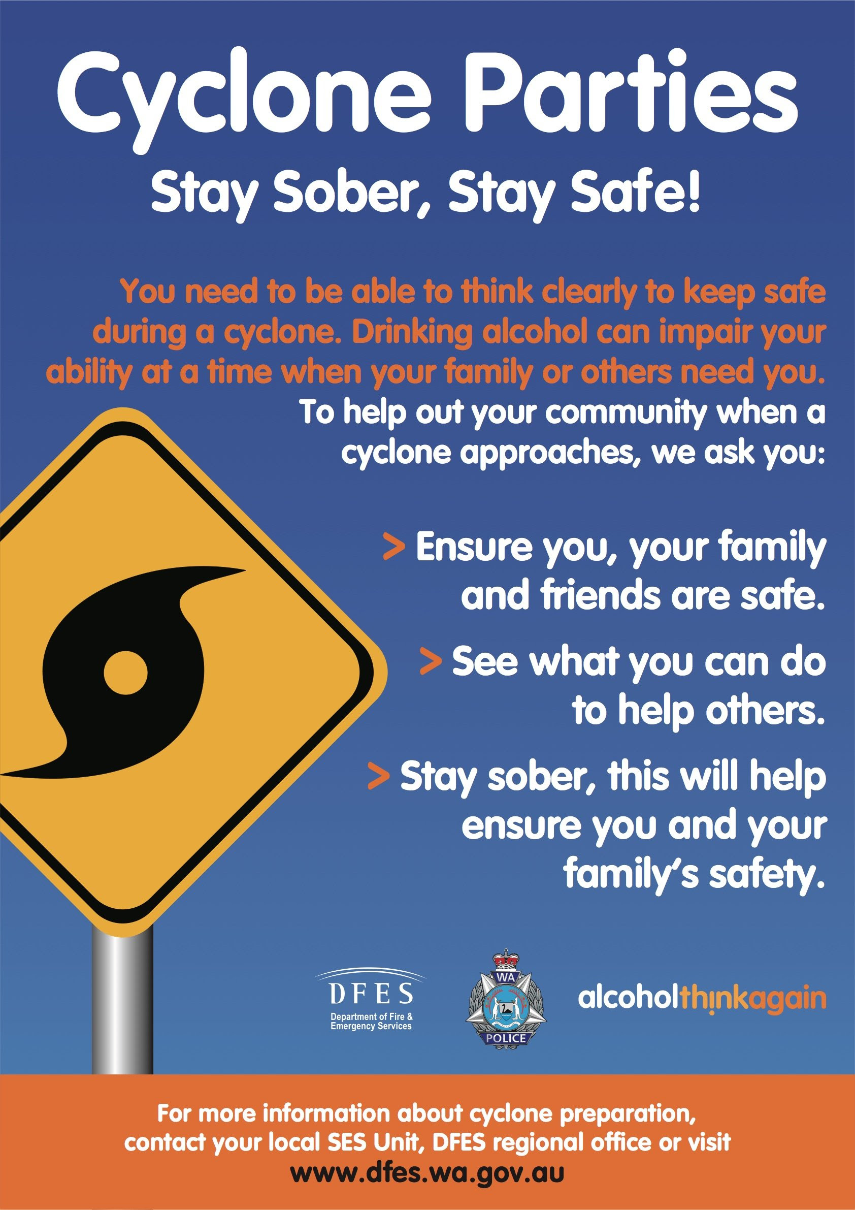 Planning a Cyclone Party? - Warning - SES Hedland