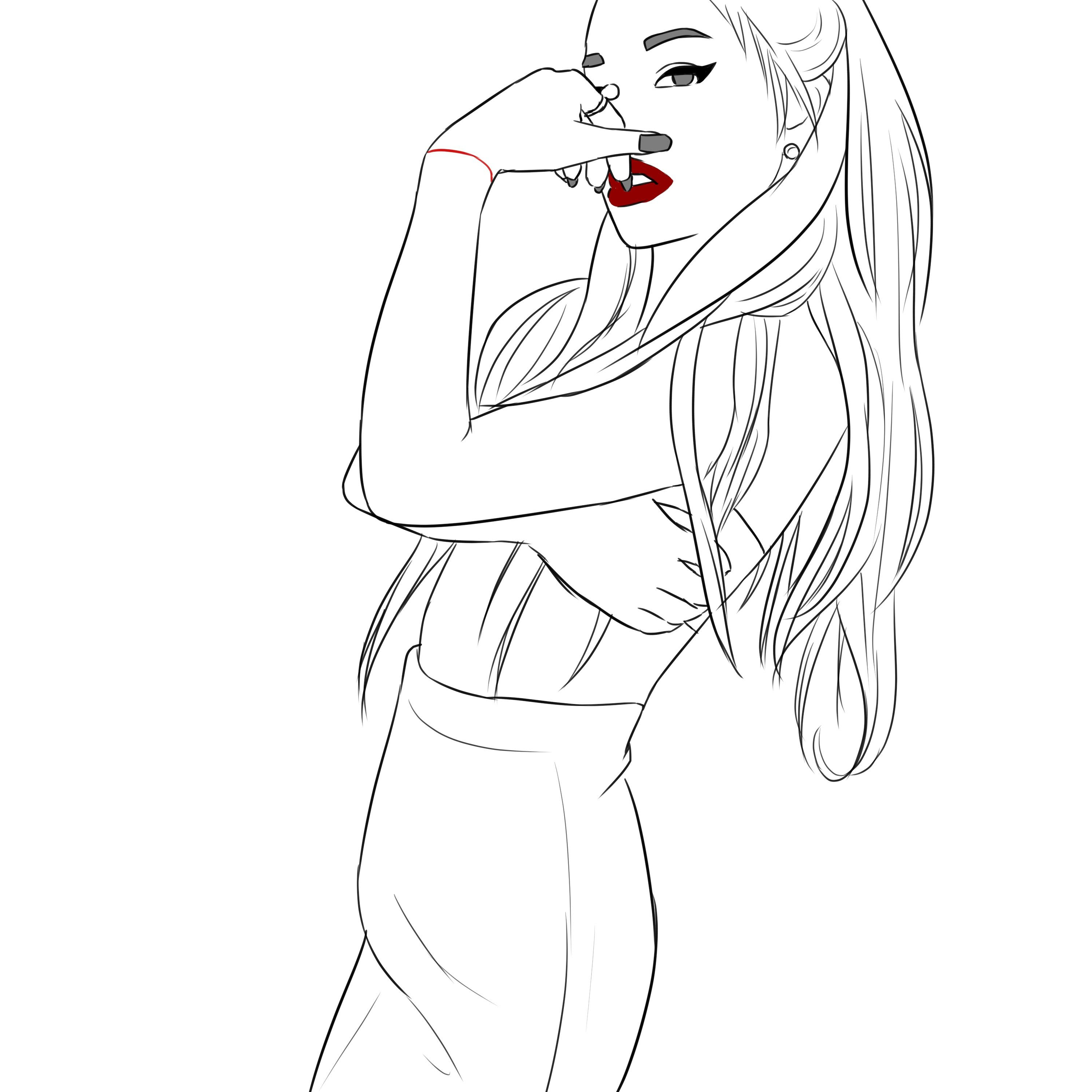 Ariana Grande Drawing Outline at GetDrawings | Free download