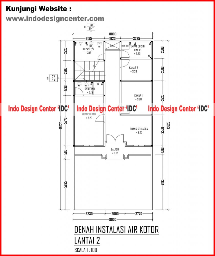 018 Denah Instalasi Air Kotor Lantai 2 018 Denah Instalasi Air Kotor Lantai 2
