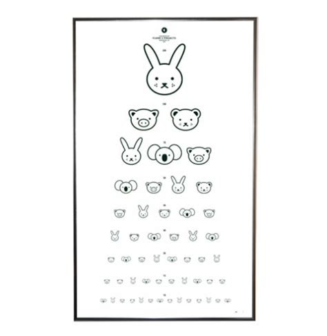 Blue, green, white, yellow, and red. swissmiss animal eye chart
