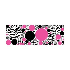 Amazon.com - Zebra Print, Black and Hot Pink Dots/Wall Stickers ...