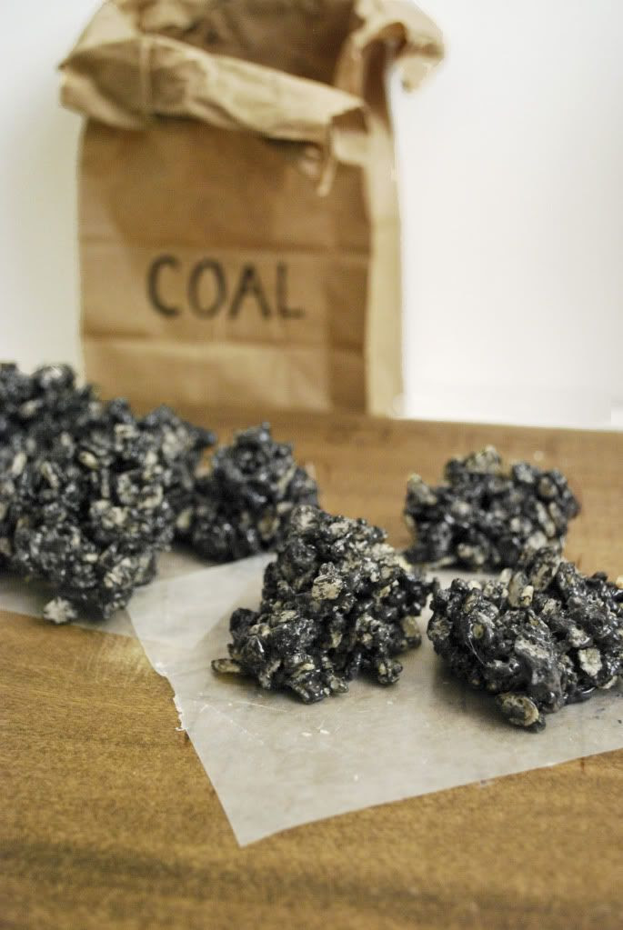 Coal Rice Krispy Treats