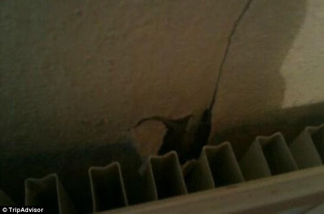 Several reviewers have complained about cracks in the plaster on the walls of the hotel 