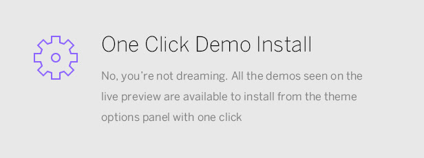 one click demo import