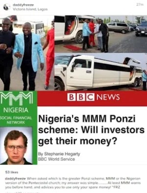 Ponzi Schemes: Pentecostal Churches are Worse than MMM - OAP Freeze
