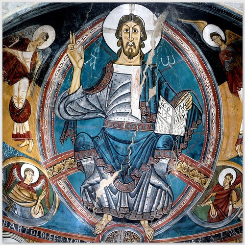 Detalle del ábside de Sant Climent de Taüll hacia 1123