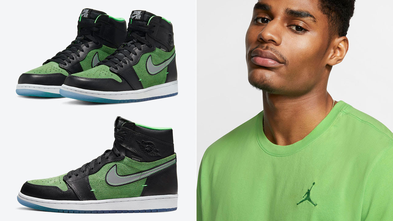 Air Jordan 1 Zoom Zen Green Shirt Match Sneakerfits Com