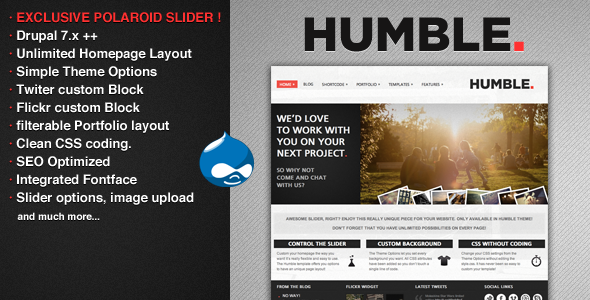Humble Best Drupal 7 Theme, Best Drupal theme, Free drupal Theme,Premium Drupal Theme,best drupal designs