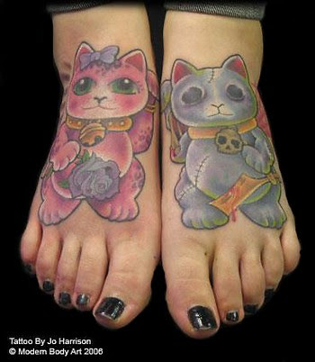 Looking for unique Tattoos? Cat Feet Tattoo · click to view large image