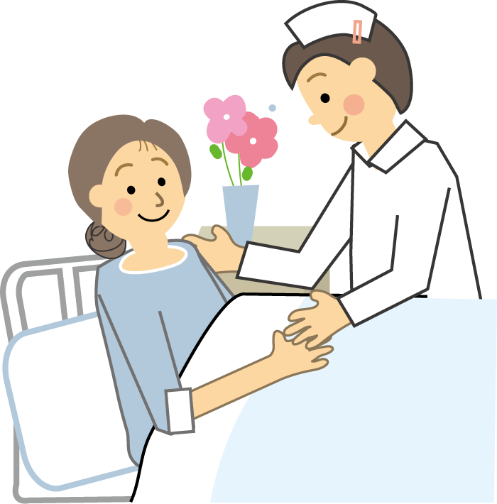 医療 入院 病院 無料イラスト
