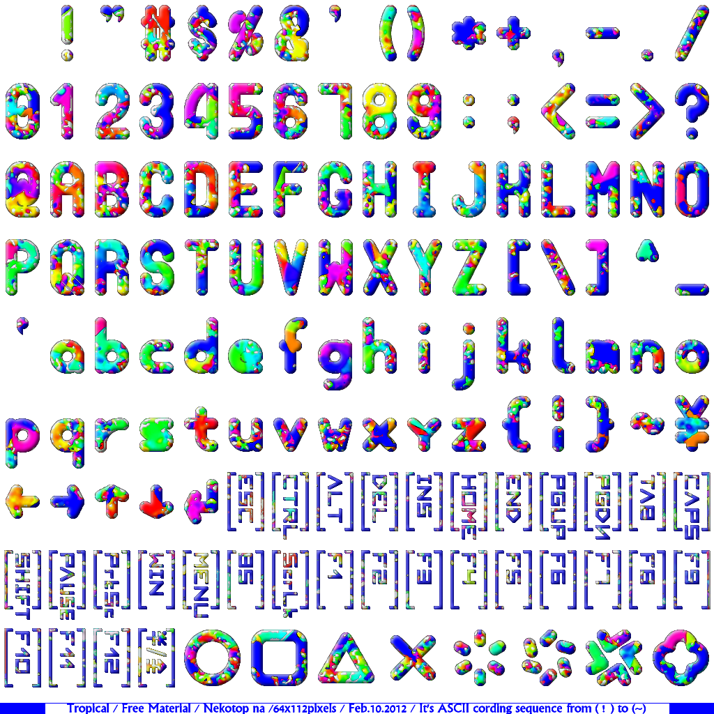 フリー素材 アルファベット文字 ｔｒｏｐｉｃａｌ Nekotopな