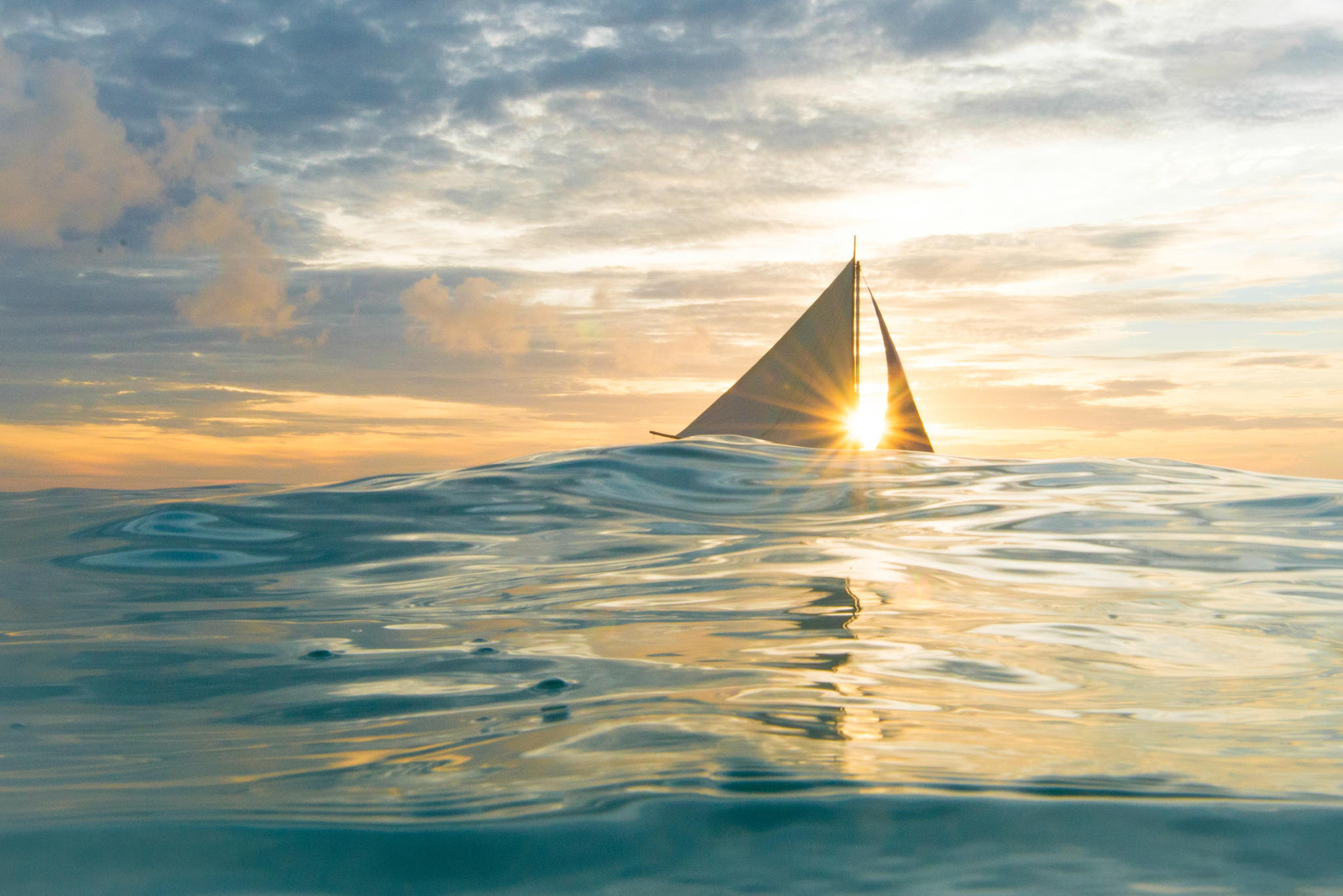 sailboat boat boating sailing sunset sunrise ocean sea boracay vacation swim
