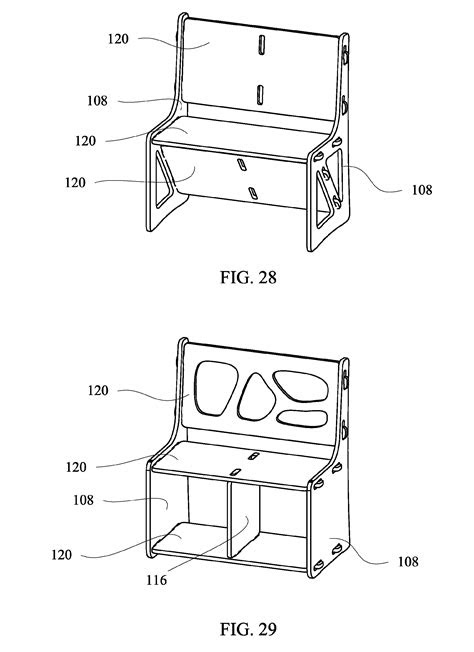 Patent US8590976 - Knock down furniture with locking