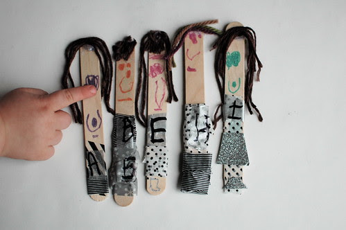 Alphabet Popsicle People
