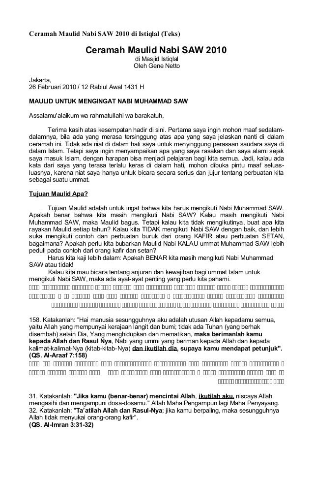 Ceramah maulid nabi
