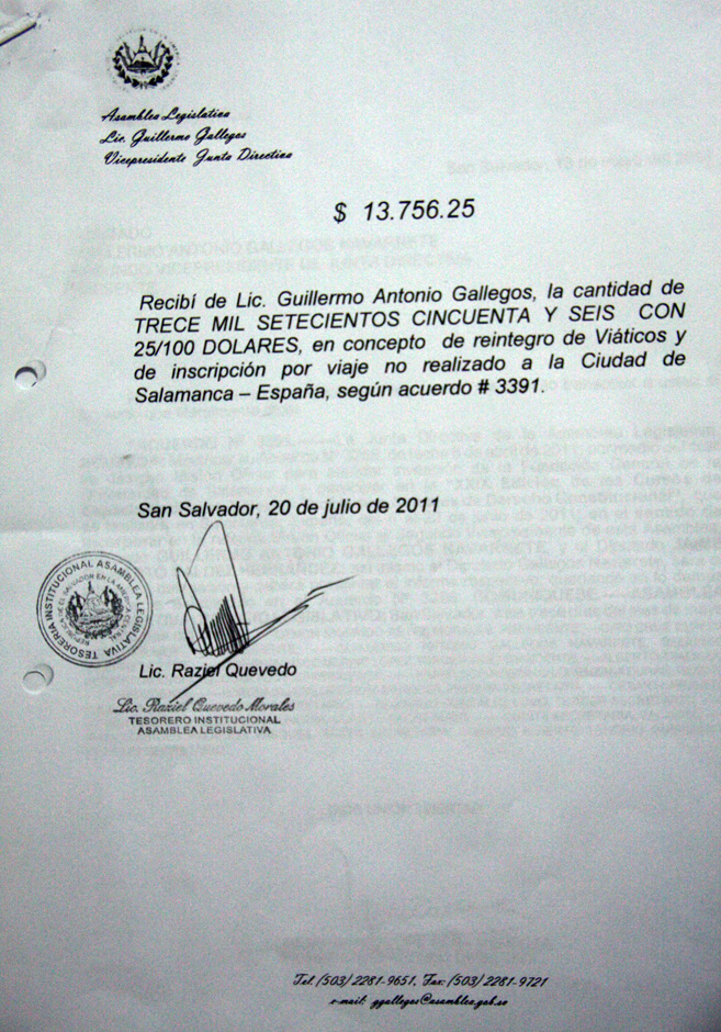 Un mes después de su segundo viaje, Gallegos devolvió 
