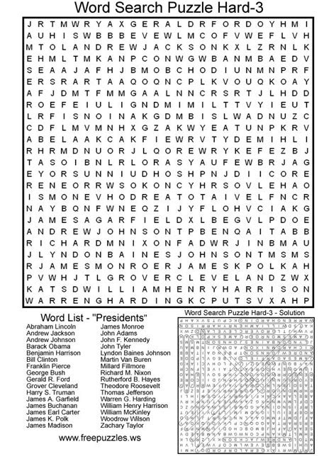 They are made on large grids with more than 40 words of any size spelled in any direction; hard printable word search puzzles