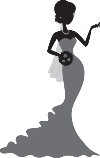 Download Wedding Dress Silhouette at GetDrawings | Free download