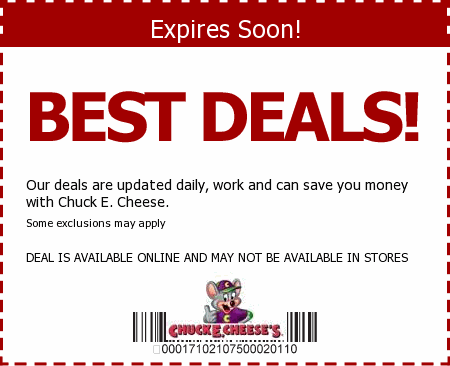 Chuck e cheese digital coupon