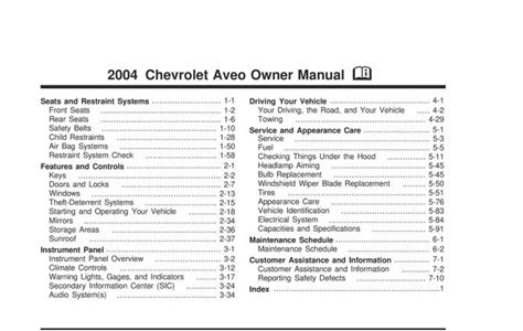 Download EPUB free chevy aveo 2004 owners manual BookBoon PDF