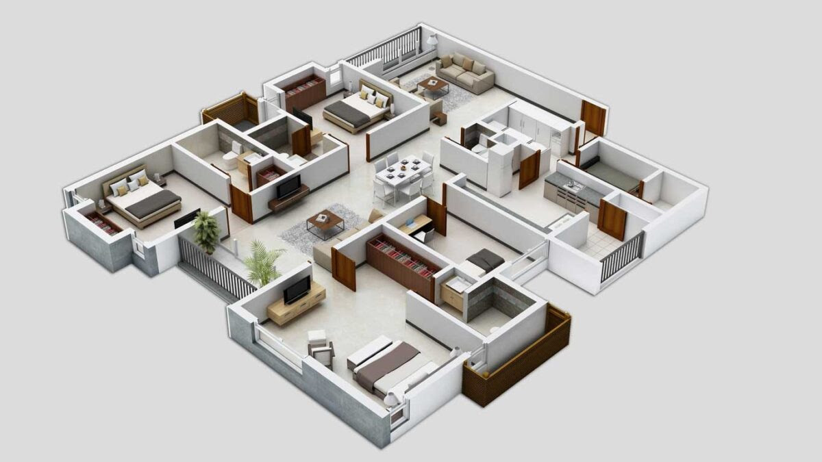 Photo#37 25 Three Bedroom House/Apartment Floor Plans