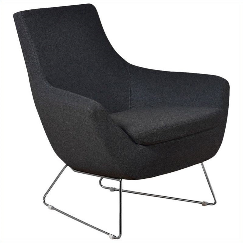 AEON Furniture Parker Upholstered Lounge Chair in Gray