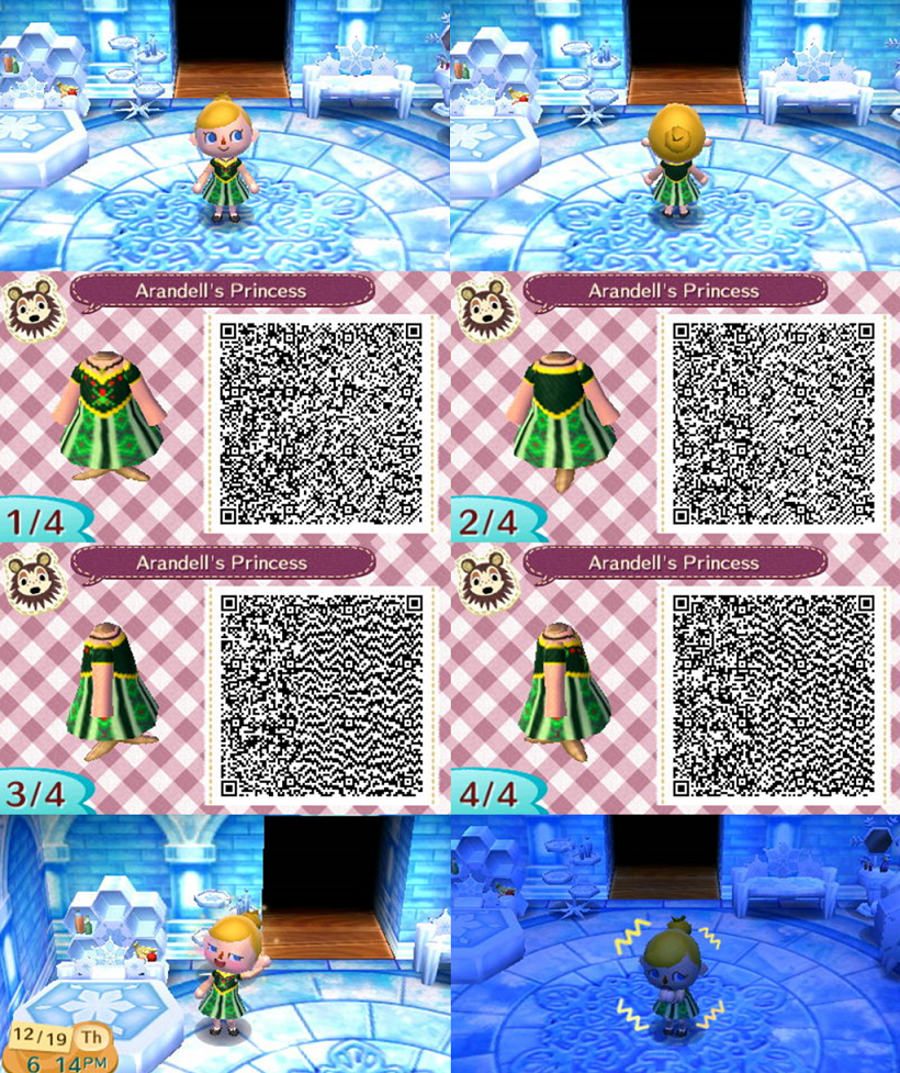とびだせどうぶつの森でアナと雪の女王を再現する人が続出 Qrコードを読み取って着せ替えよう