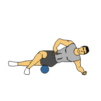 Self myofascial IT band stretch