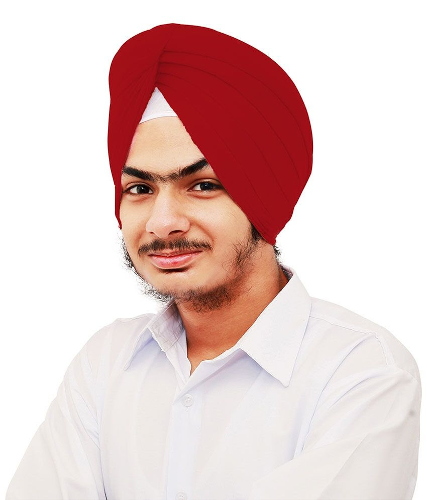 Sikh Sewa Turban Cloth 6.75 Meter - Red - Buy Online @ Rs ...