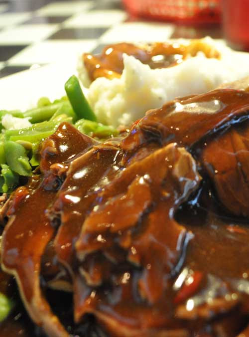 Hot Open Faced Roast Beef Sandwich  Flavorite