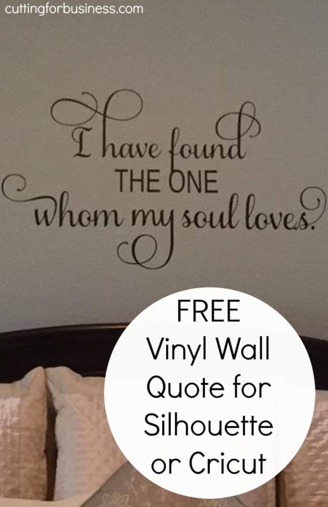 Download Free Commercial Use Vinyl Wall Cut File for Silhouette or ...