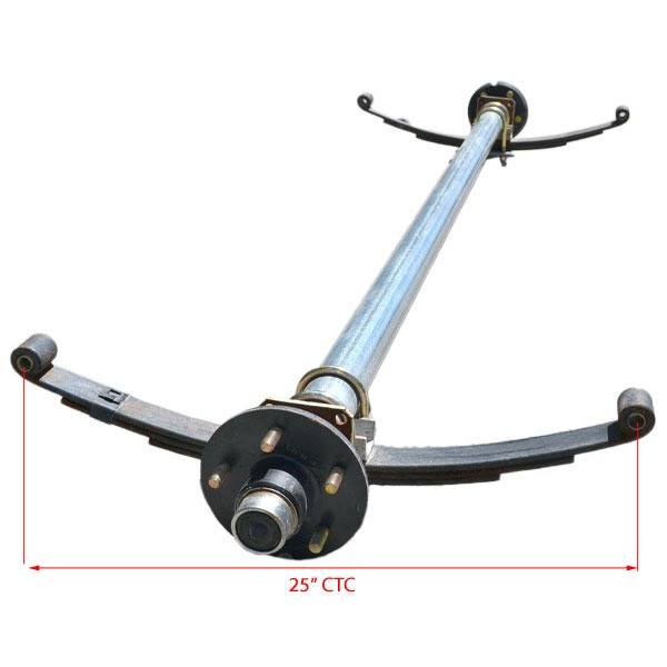 Custom 67 Inch 3 Leaf Spring Boat Trailer Axle w/ Hubs | eBay