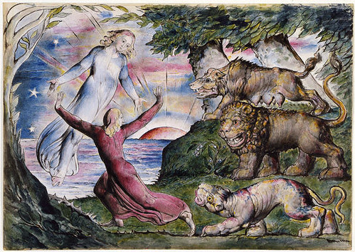 William Blake, Dante Running from the Three Beasts