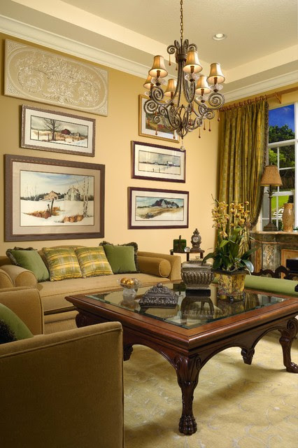 Traditional Country French Home - traditional - living room ...