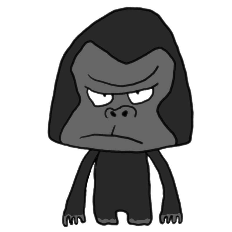 可愛いものからとてもリアルなものまで ゴリラのイラスト高画質画像です 写真まとめサイト Pictas