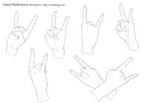 手のイラスト資料集 Hand Reference Hato King
