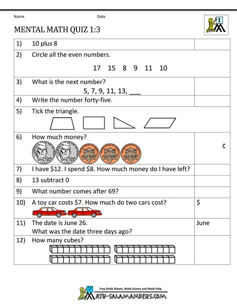  grade 3 math worksheets