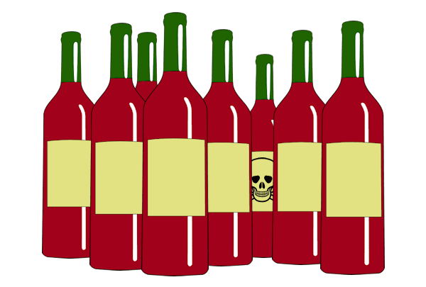 Answer To Riddle 61 Finding The Poisoned Bottle Of Wine