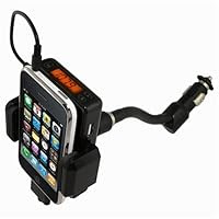 Neewer iPhone FM Transmitter 4-in-1 Car Kit - FM Transmitter, Charger, Holder - works with ALL iPod/iPhone 3G